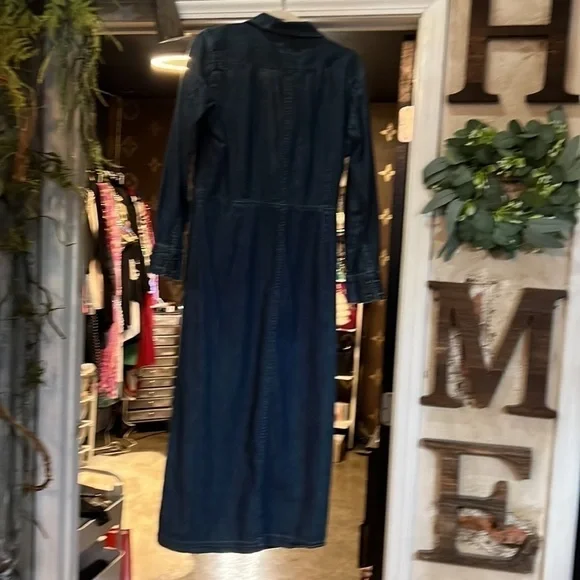 Eddie Bauer petite medium jean dress or duster. A291 - Picture 3 of 3